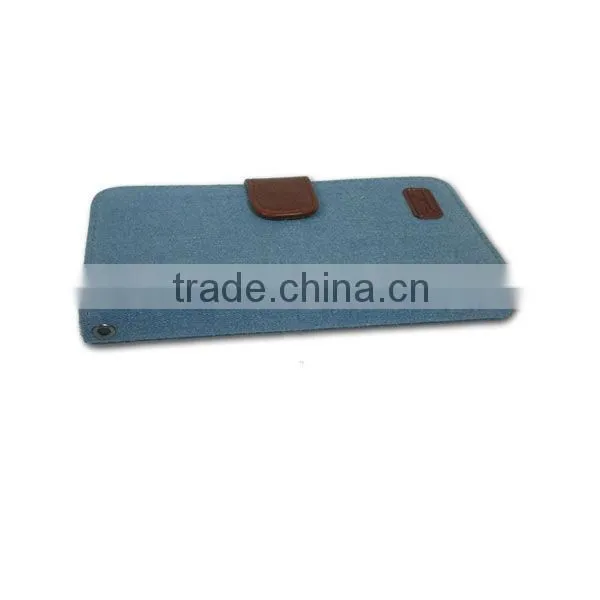 Cool blue jean leather case for Pantech SKY Vega IM-A820L with credit card slot
