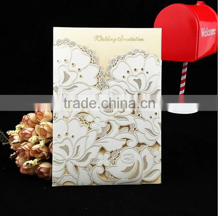 Delicate high quality wedding invitation card