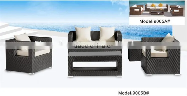 Commercial furniture star hotel sofa & chairs lobby furniture in rattan/wicker material
