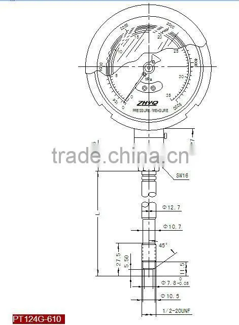 700 bar extrusion line melt Pressure Gauge