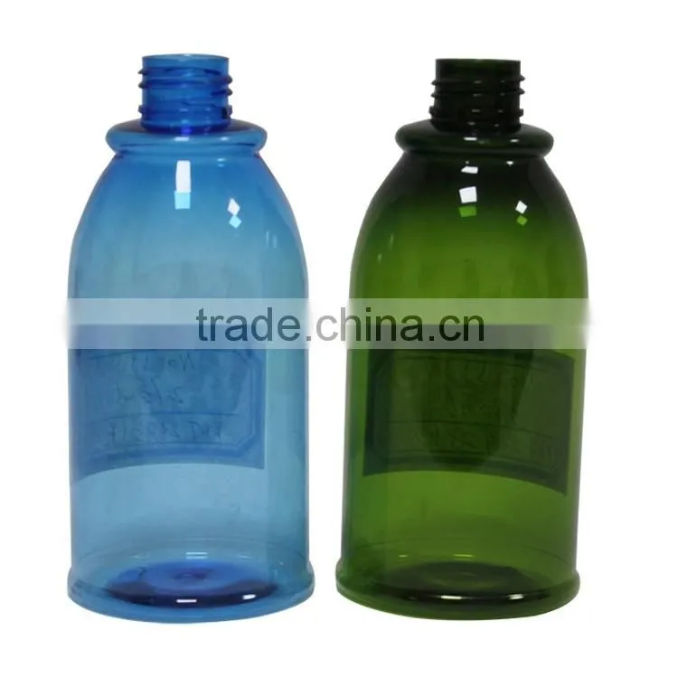 best quality new style customized cosmetic empty pet shampoo blue bottle