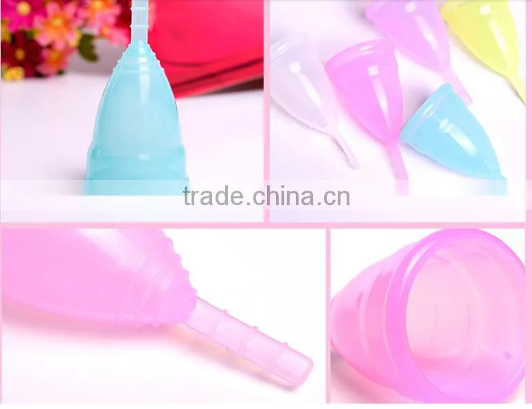 reusable medical grade silicone feminine menstrual cup menstrual pads