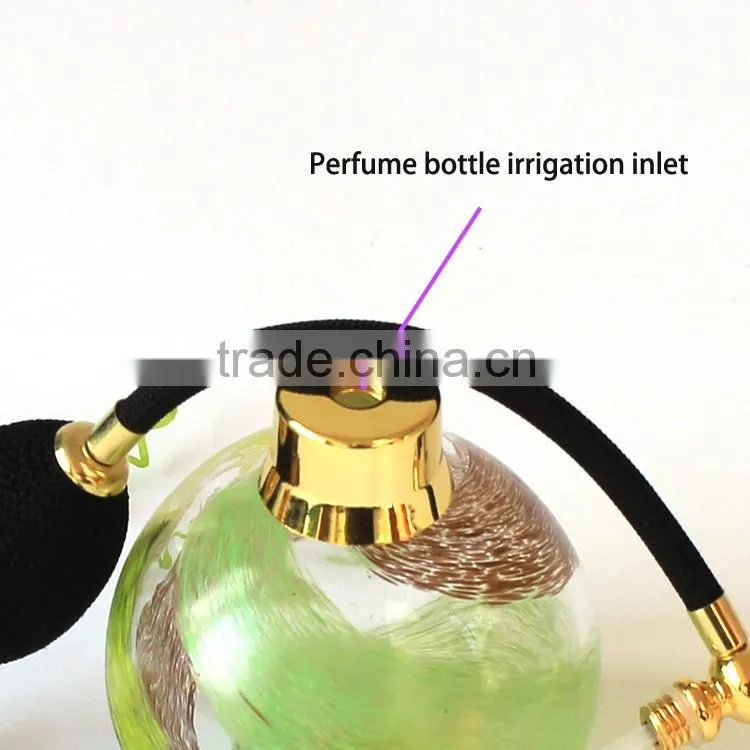 Wholesale High-grade Cheap Multicolour Circular Glass Transparent Gasbag Perfume Bottle With Airbag Spray Pump