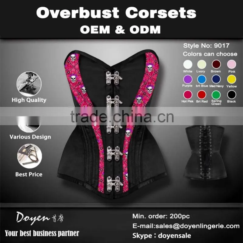 OEM &ODM service women tight latex magic sexy women burlesque black sexy mature corset