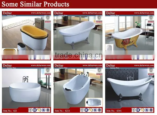 Square bathtub freestanding bathtub, with facucet and hand shower, classic bathtub small bathtub