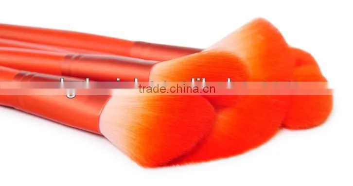 Nice design Orange 24pcs Synthetic makeup brush set,Hair brush with pouch