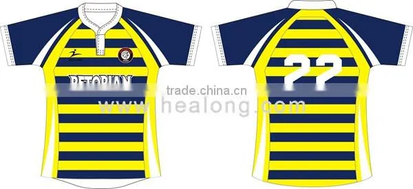 slim fit league collar fashionable rugby jersey