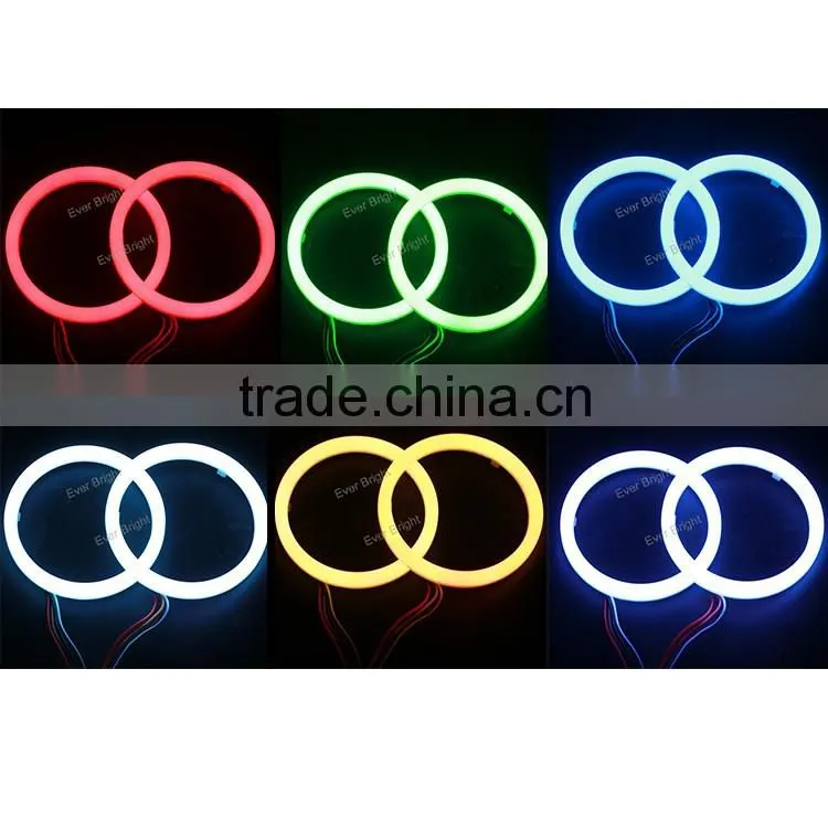 For car headlight 12V 2835 95mm led ring lamp colorful led mobile app wifi control rgb angel eyes