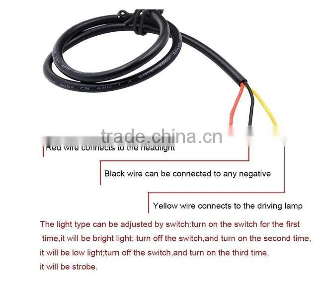 30W 12-80V Dual Halo Motorcycle Built-in Projector Lens Halo Ring Headlight Dual Beam LED Angel Devil Eye Light Fog Lamp