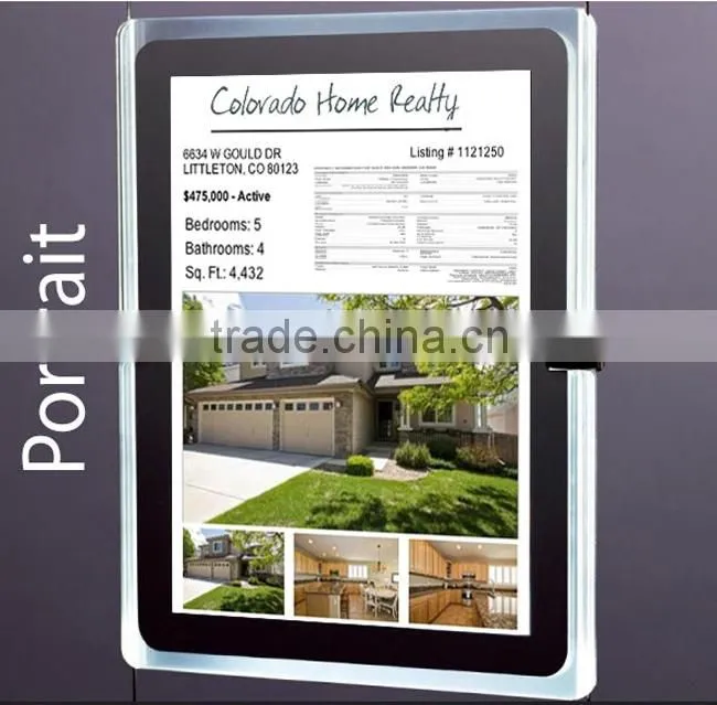 Cable Display System A3 A4 Acrylic Pocket Great For Real Estate Windows