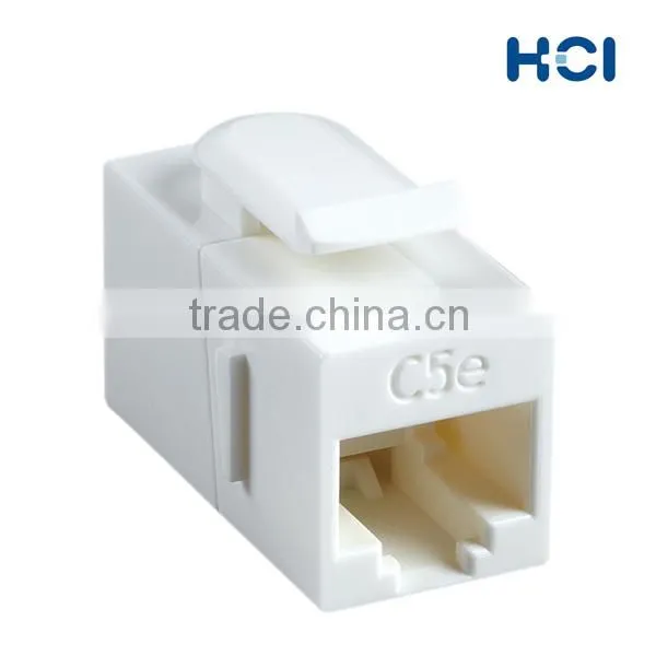 Network Solution RJ45 Cat5e 180 Degree Unshielded UTP Straight Keystone Coupler