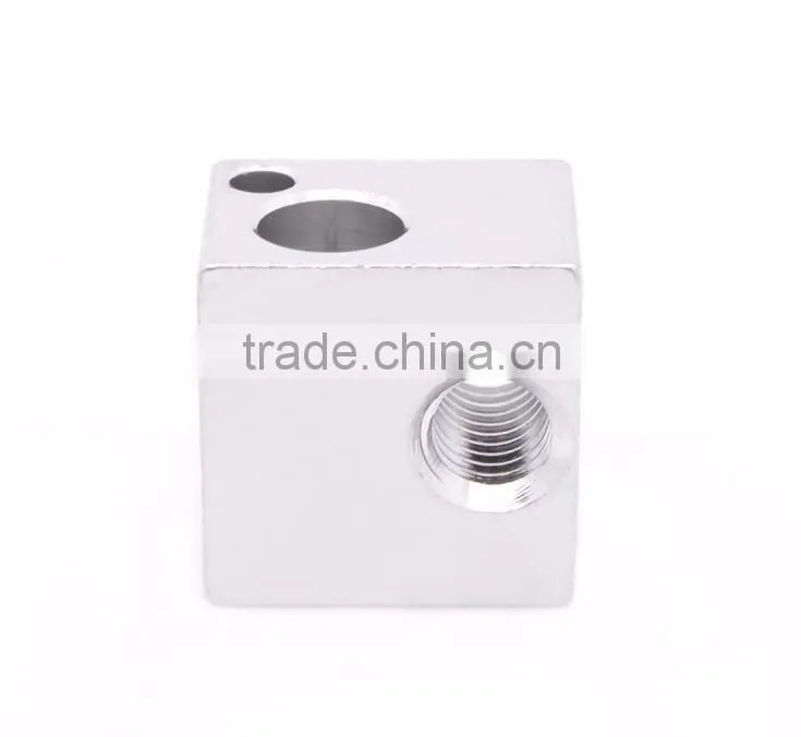 3D printer accessories E3D V5 all metal heating block of hot end black aluminum oxidation process 16 x 16 x 12mm