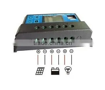 12/24v 10A pwm solar controller with USB