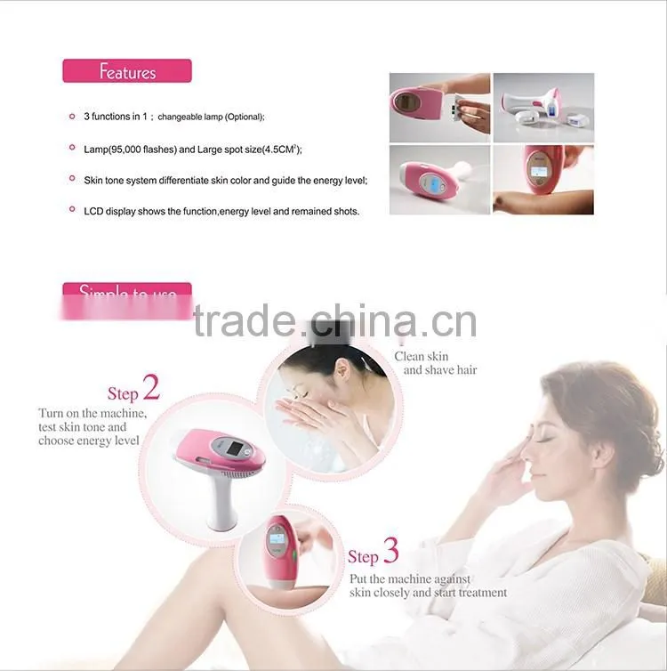 home IPL 3 functions beauty device for skin rejuveantion hair removal acne skin care