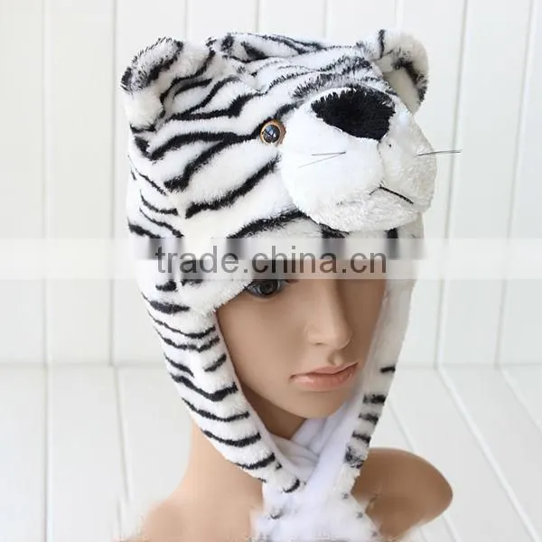 Customized Logo Husky Animal Plush Animal head Hat