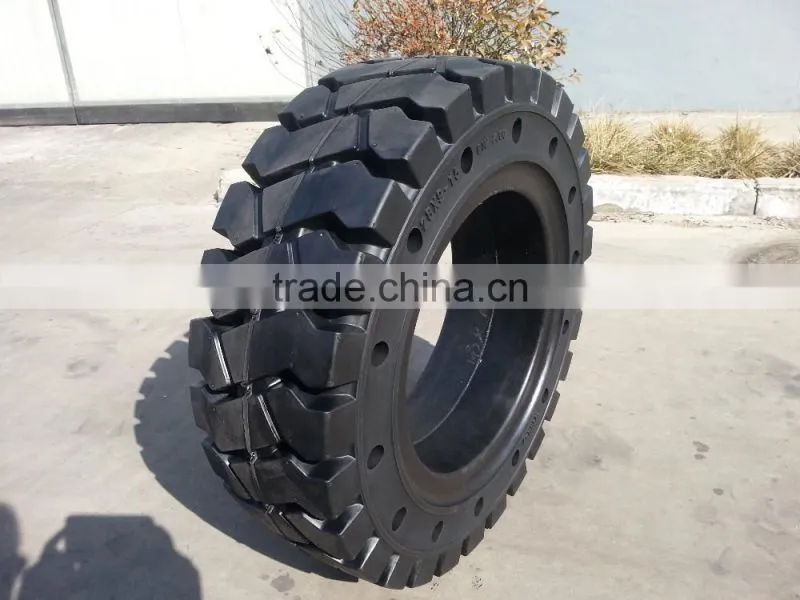 China good price forklift 5.00-8 6.00-9 pneumatic shaped Solid cushion tires with holes
