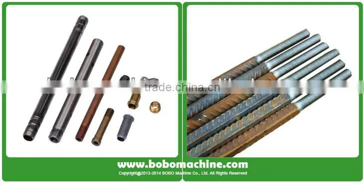 Automatic thread rolling machine for steel tube screw