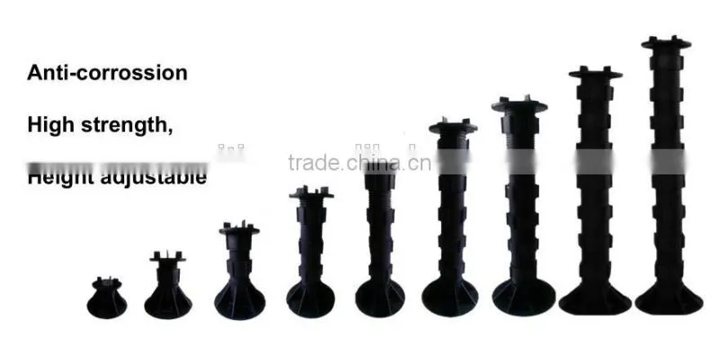 Outdoor adjustable plastic pedestals for marble support