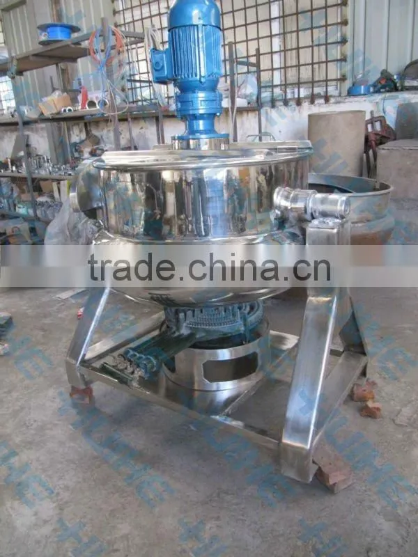 gas heating jacketed kettle with mixer