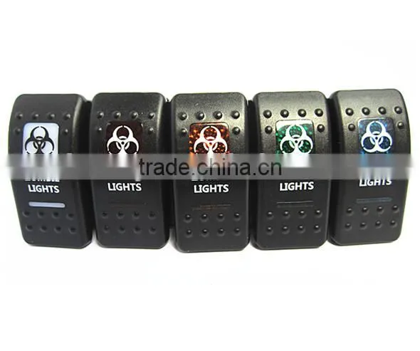 Rocker Switches with ZOMBIE LIGHTS White