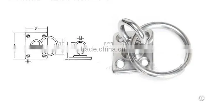 304 Stainless Steel pad Eye Plate Door Hardware