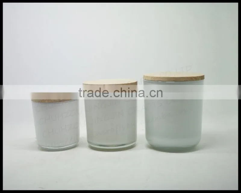 450-600ml solid black egg glass candle container