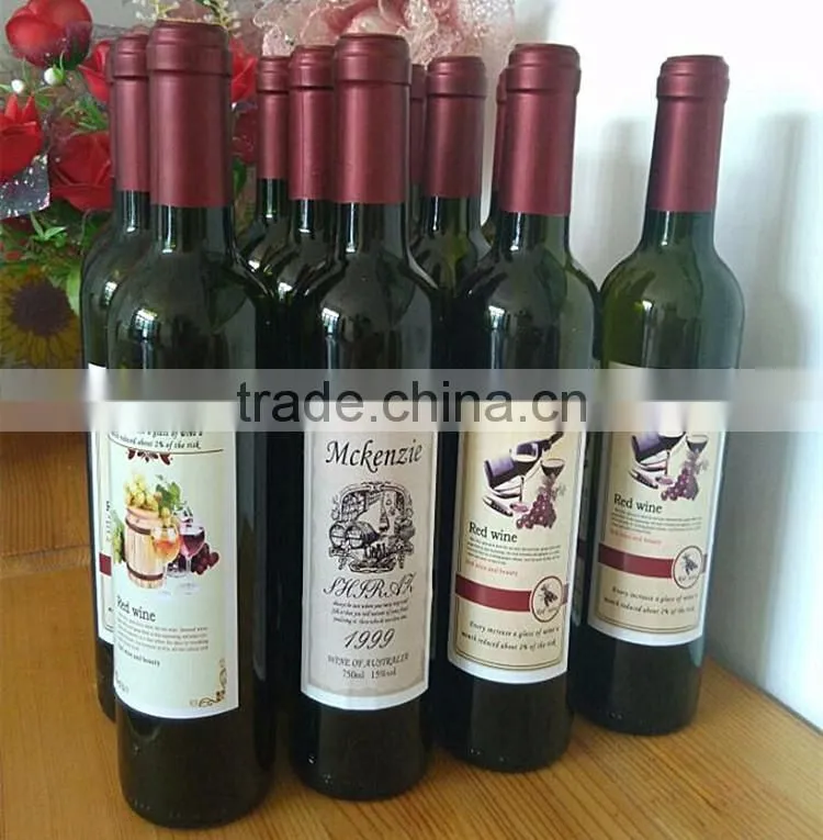 750 ML Clear glass bottle for wine bottle/red wine bottle