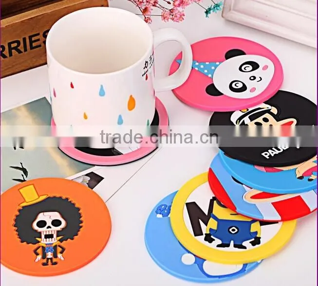14071809 custom personalized silicone rubber cup coaster mat