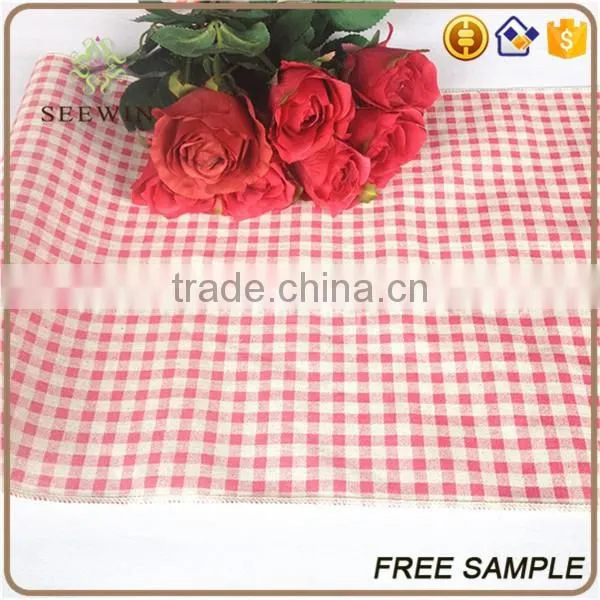 polyester lattice linen coffee table runner