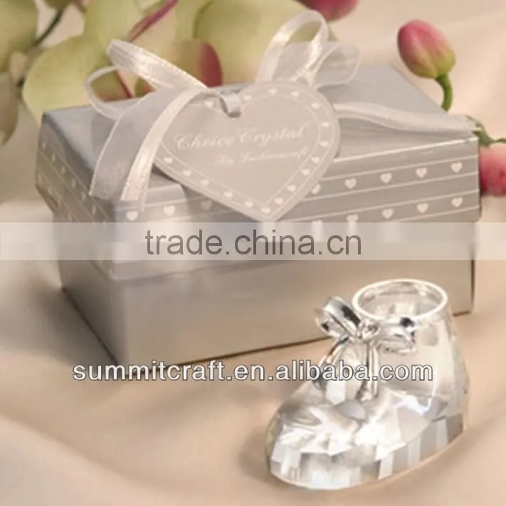 Promotional crystal collectible shoe baby souvenirs newborn