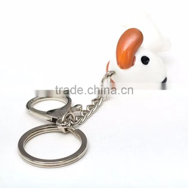 Personalized dog keychain ring for key