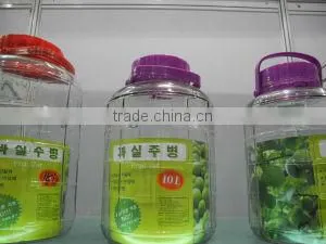 four sizes clear large sealed glass jar with plastic lid and handel