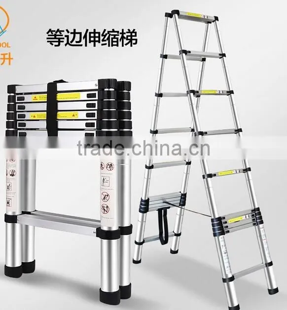 Bamboo household ladder Aluminum Alloy telescopic ladder