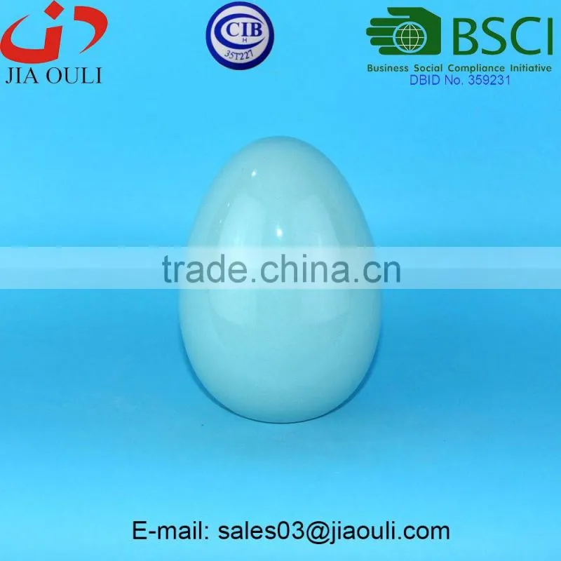 Easter decorations Ceramic Spring Eggs with ribbon bowknot