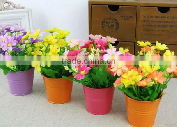 tin paint bucket tin flower bucket