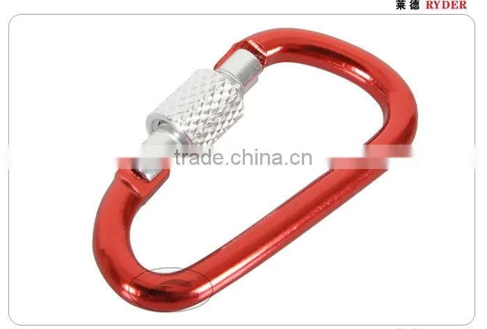 6mm Colorful Customized Aluminium Outdoor Karabiner Clips