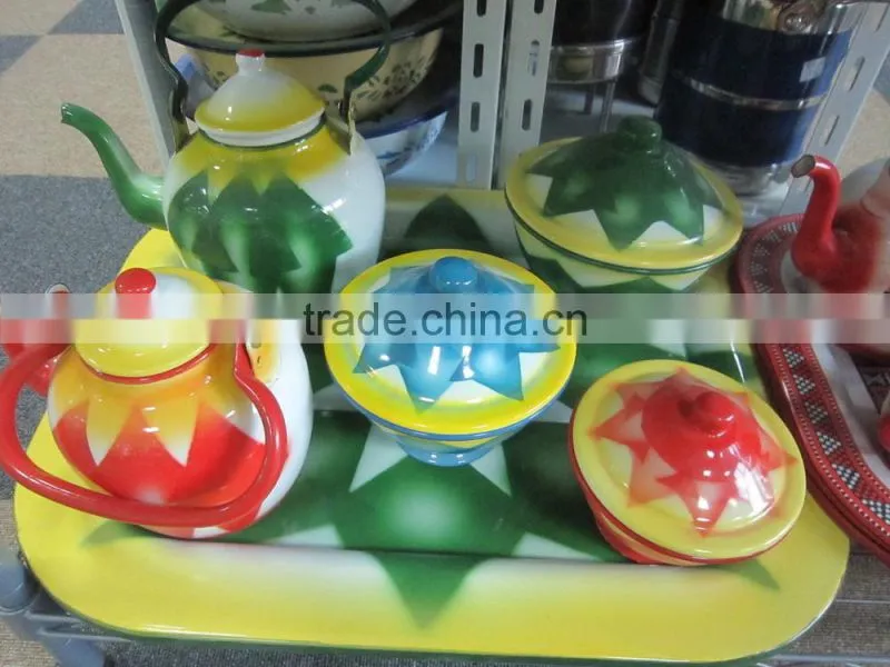 tea pot water enamel kettle in middle east market