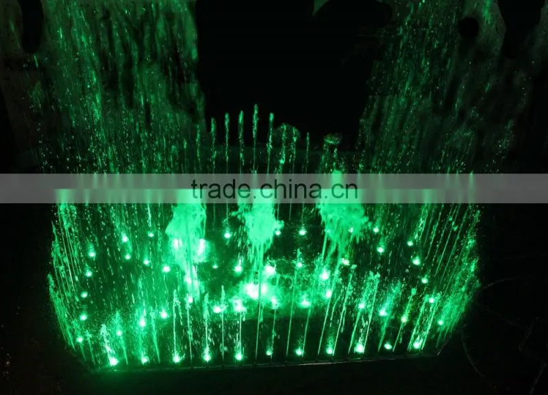 Stainless steel musical fountains with skip mode,gradual up/down or change by music