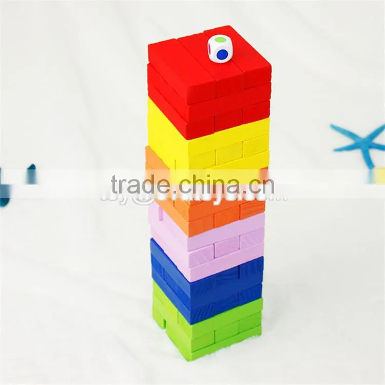 Creative educational wooden stacking toys for toddlers W13D077B