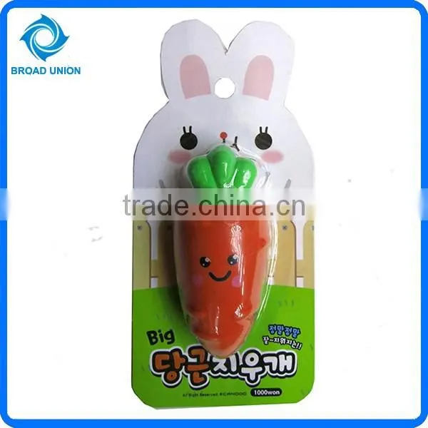 Rubber Pencil Eraser Carrot shape eraser 3d