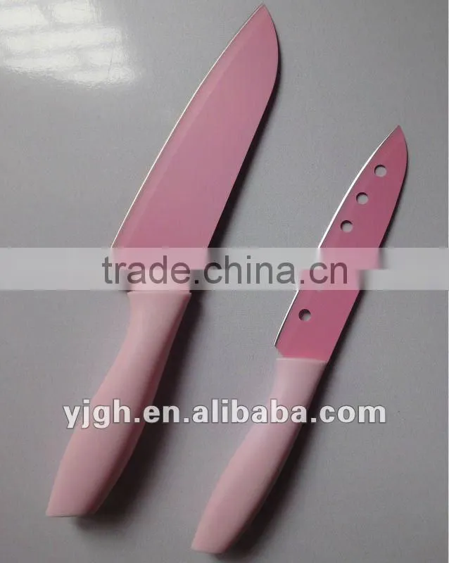 4pcs non-stick pp handle color knife set