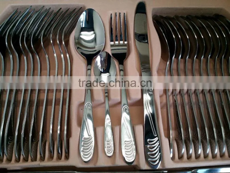 Eco-Friendly Feature and LFGB,FDA,SGS Certification 24/36/72pcs cutlery set