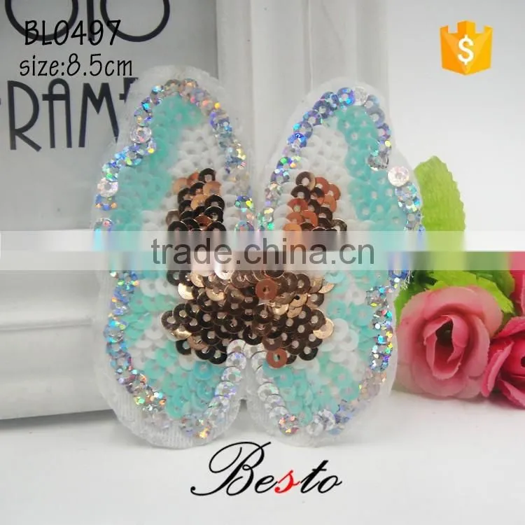Pretty small size seuin appliques designs for baby dresses