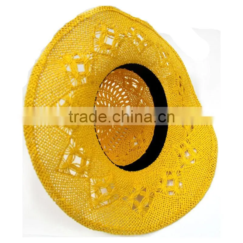 Ladies Wide Brim Straw Beach Sun Hat and Summer Hat