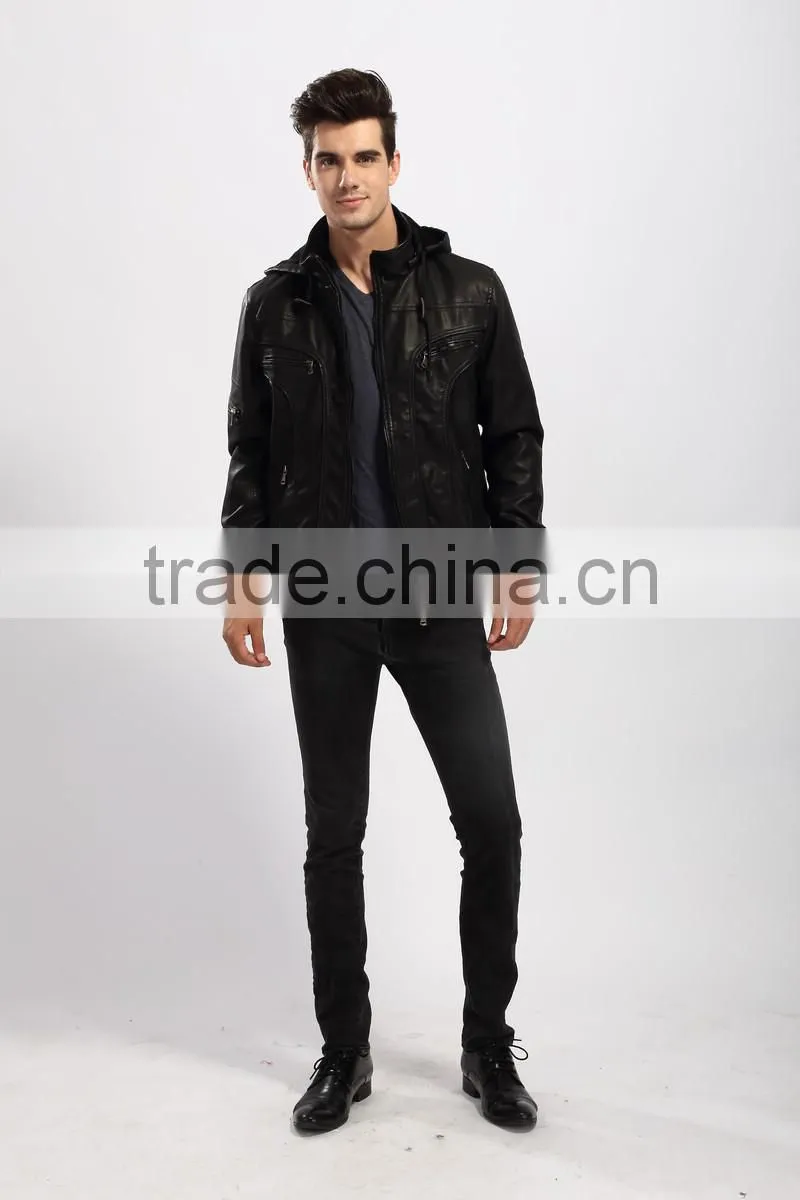 Fashion New Style Motorcycle Leather Jacket Men