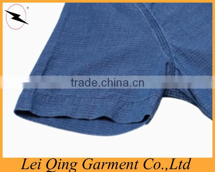 European style denim blue 100% egyptian cotton shirts
