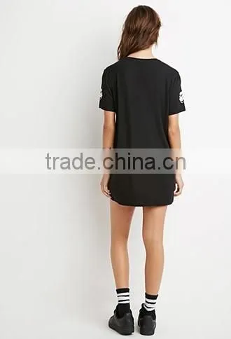 Women's short sleeve T-shirt long letters