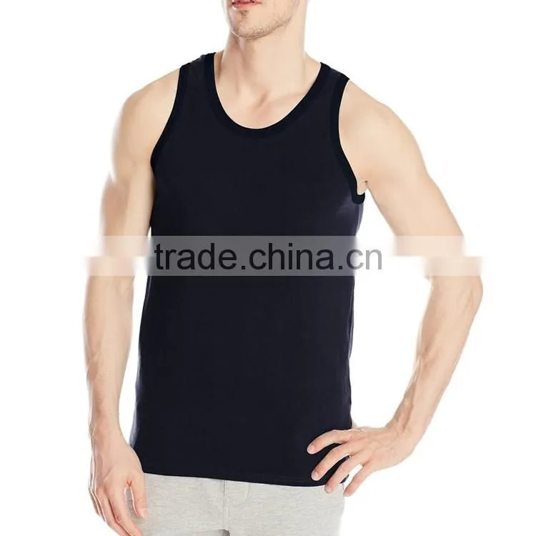 Designer Casual Blank Tops Wholesale Mens Bodybuilding Stringer 95% Cotton 5% Spandex Tank Top