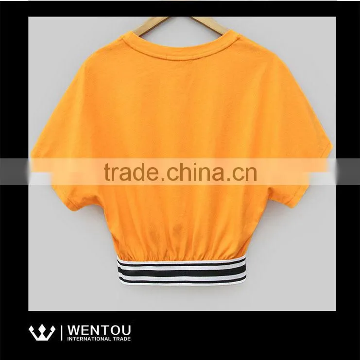 Alibaba China Women Printed Letters Summer Short Sleeve Blouse