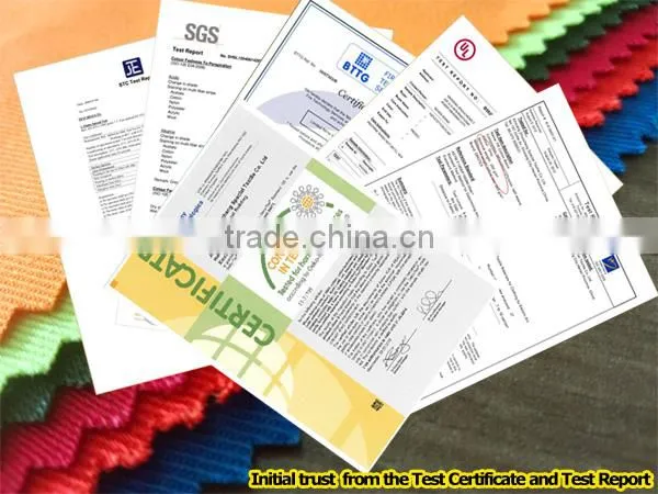 comfortable CVC flame retardant anti static cloth